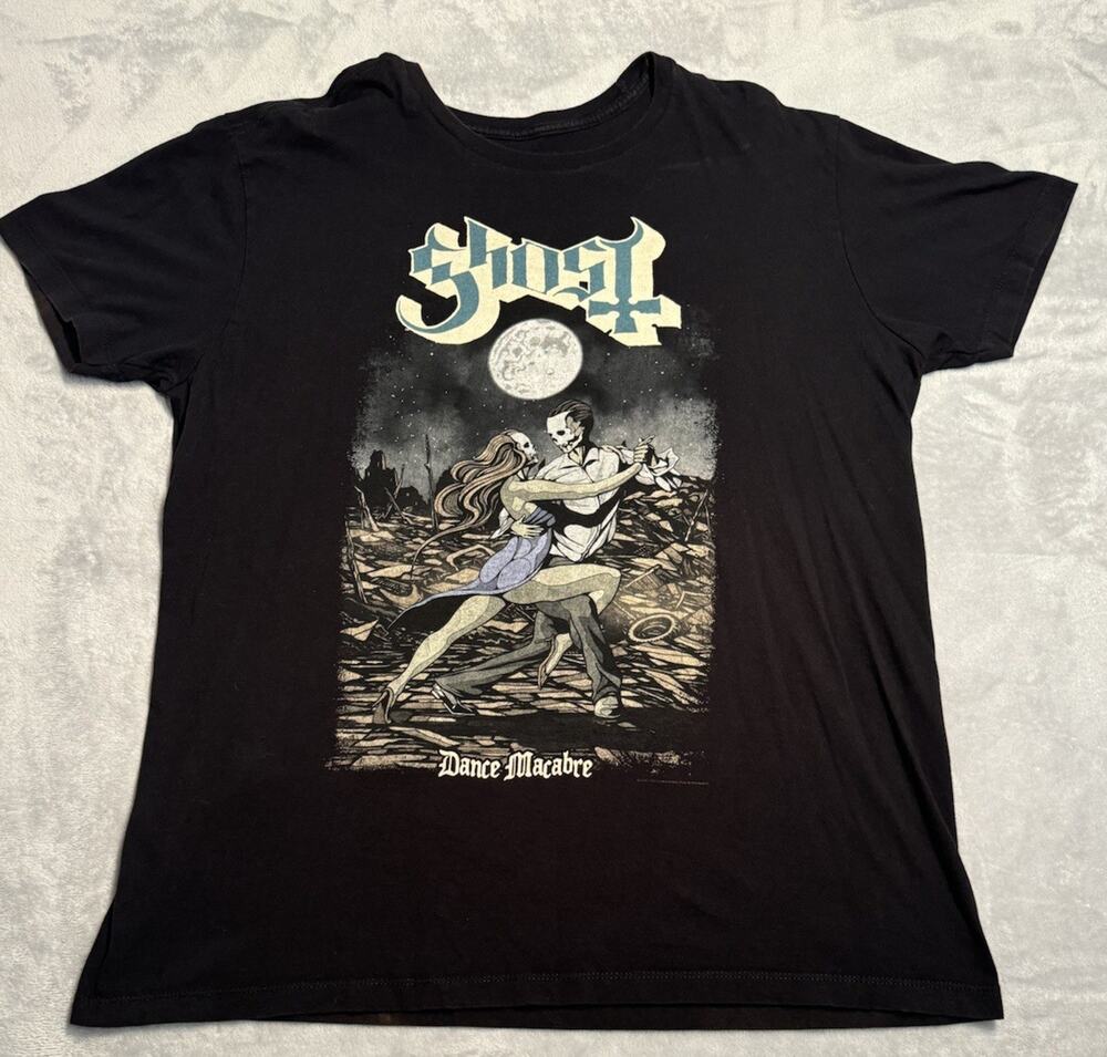 XL Ghost BC Dance Macabre Black Rock Metal Band Graphic Print T-Shirt Logo